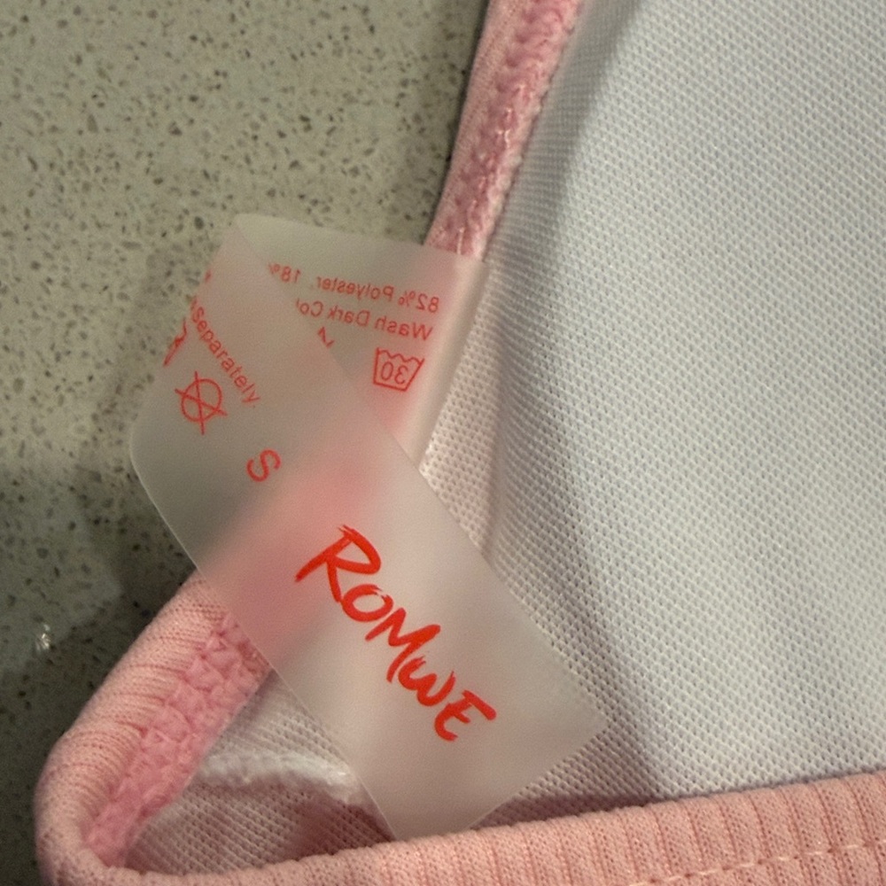 ROMWE Light Pink Bikini Set Size Small - Picture 8 of 8